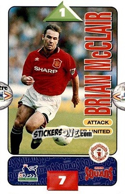Sticker Brian McClair - Squads Premier League 1995-1996 n. 162 - Subbuteo