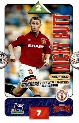 Sticker Nicky Butt - Squads Premier League 1995-1996 - Subbuteo