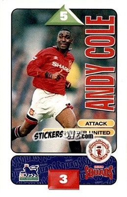 Sticker Andy Cole - Squads Premier League 1995-1996 - Subbuteo
