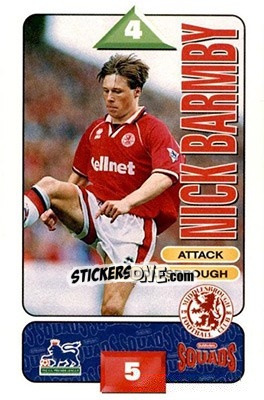 Figurina Nick Barmby - Squads Premier League 1995-1996 - Subbuteo