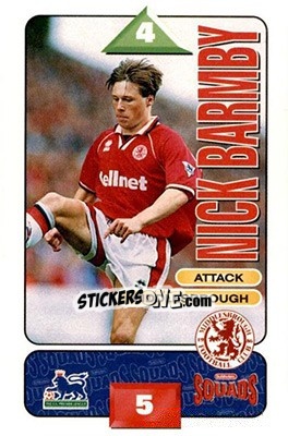 Sticker Nick Barmby - Squads Premier League 1995-1996 n. 169 - Subbuteo
