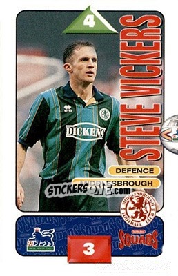 Sticker Steve Vickers - Squads Premier League 1995-1996 n. 170 - Subbuteo
