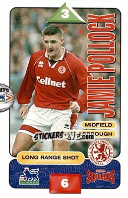 Sticker Jamie Pollock - Squads Premier League 1995-1996 - Subbuteo