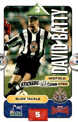 Sticker David Batty - Squads Premier League 1995-1996 n. 189 - Subbuteo