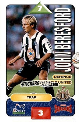 Figurina John Beresford - Squads Premier League 1995-1996 n. 190 - Subbuteo