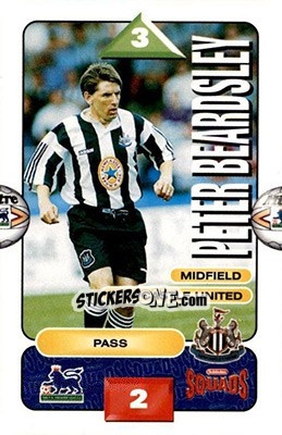Sticker Peter Beardsley - Squads Premier League 1995-1996 n. 192 - Subbuteo