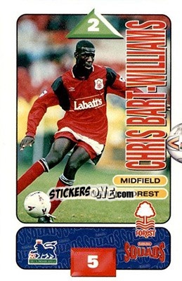 Sticker Chris Bart-Williams - Squads Premier League 1995-1996 - Subbuteo