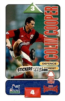 Sticker Colin Cooper - Squads Premier League 1995-1996 - Subbuteo
