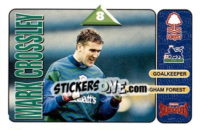 Cromo Mark Crossley - Squads Premier League 1995-1996 - Subbuteo