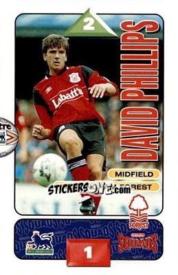 Sticker David Phillips - Squads Premier League 1995-1996 - Subbuteo