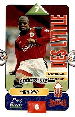 Sticker Des Lyttle - Squads Premier League 1995-1996 - Subbuteo