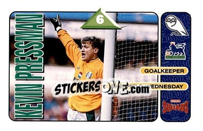Sticker Kevin Pressman - Squads Premier League 1995-1996 - Subbuteo