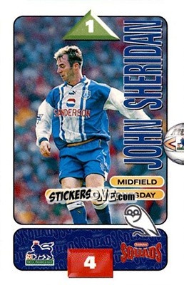 Cromo John Sheridan - Squads Premier League 1995-1996 - Subbuteo