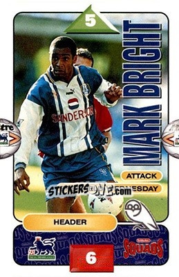 Figurina Mark Bright - Squads Premier League 1995-1996 n. 241 - Subbuteo