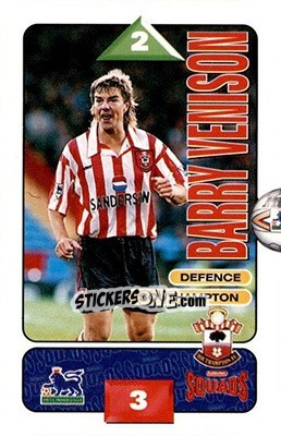 Sticker Barry Venison - Squads Premier League 1995-1996 n. 242 - Subbuteo