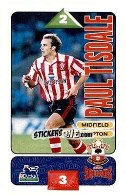 Sticker Paul Tisdale - Squads Premier League 1995-1996 - Subbuteo