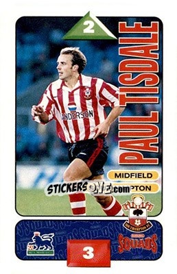 Sticker Paul Tisdale - Squads Premier League 1995-1996 n. 245 - Subbuteo
