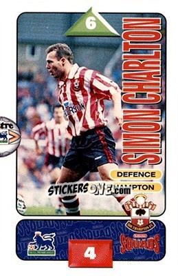 Cromo Simon Charlton - Squads Premier League 1995-1996 - Subbuteo