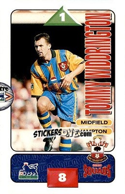 Sticker Tommy Widdrington - Squads Premier League 1995-1996 - Subbuteo