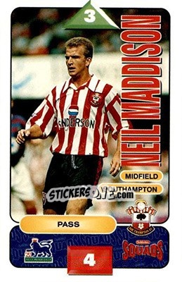 Sticker Neil Maddison - Squads Premier League 1995-1996 - Subbuteo