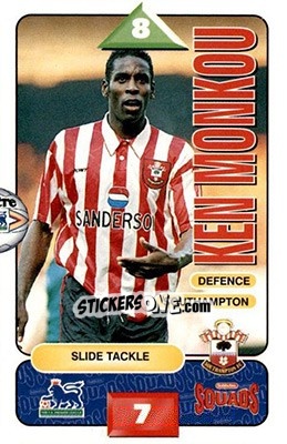 Sticker Ken Monkou - Squads Premier League 1995-1996 - Subbuteo