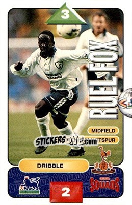 Sticker Ruel Fox - Squads Premier League 1995-1996 - Subbuteo