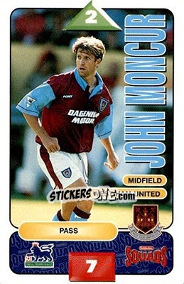 Sticker John Moncur - Squads Premier League 1995-1996 n. 280 - Subbuteo