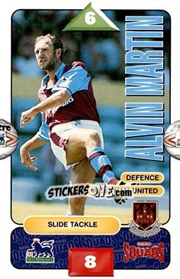 Sticker Alvin Martin - Squads Premier League 1995-1996 - Subbuteo