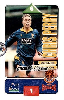 Sticker Chris Perry - Squads Premier League 1995-1996 - Subbuteo