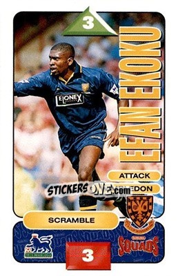 Sticker Efan Ekoku - Squads Premier League 1995-1996 - Subbuteo