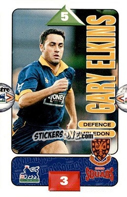 Sticker Gary Elkins - Squads Premier League 1995-1996 - Subbuteo