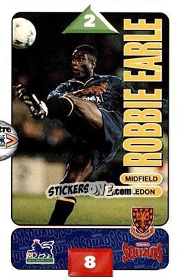 Sticker Robbie Earle - Squads Premier League 1995-1996 n. 294 - Subbuteo