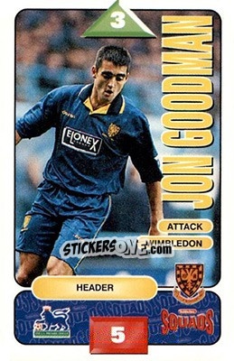 Figurina Jon Goodman - Squads Premier League 1995-1996 - Subbuteo