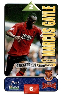 Sticker Marcus Gayle - Squads Premier League 1995-1996 - Subbuteo