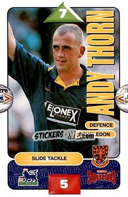 Sticker Andy Thorn - Squads Premier League 1995-1996 - Subbuteo