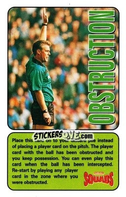 Cromo Obstruction - Squads Premier League 1995-1996 - Subbuteo