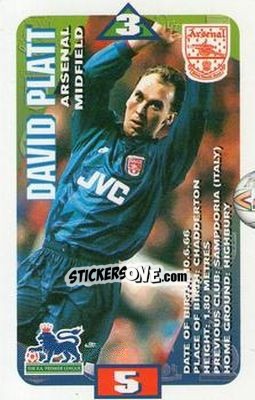 Sticker David Platt - Squads Premier League 1996-1997 n. 1 - Subbuteo