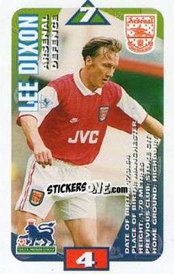 Sticker Lee Dixon - Squads Premier League 1996-1997 - Subbuteo