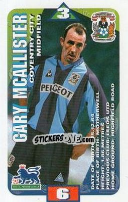 Sticker Gary McAllister - Squads Premier League 1996-1997 n. 33 - Subbuteo