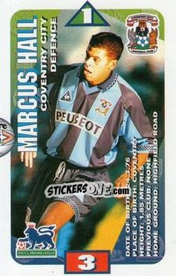 Sticker Marcus Hall - Squads Premier League 1996-1997 - Subbuteo