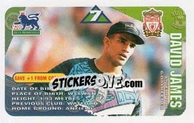 Sticker David James - Squads Premier League 1996-1997 n. 68 - Subbuteo