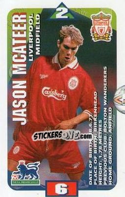 Sticker Jason McAteer - Squads Premier League 1996-1997 n. 70 - Subbuteo