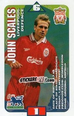 Sticker John Scales - Squads Premier League 1996-1997 n. 72 - Subbuteo