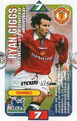 Sticker Ryan Giggs - Squads Premier League 1996-1997 n. 83 - Subbuteo