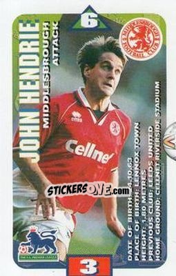 Sticker John Hendrie - Squads Premier League 1996-1997 - Subbuteo