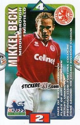 Figurina Mikkel Beck - Squads Premier League 1996-1997 - Subbuteo