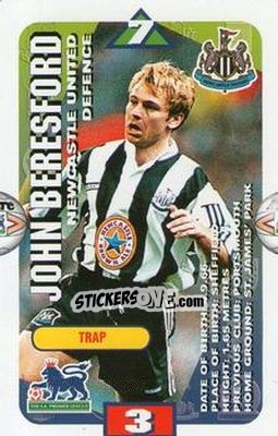 Sticker John Beresford - Squads Premier League 1996-1997 - Subbuteo