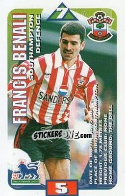 Sticker Francis Benali - Squads Premier League 1996-1997 - Subbuteo