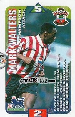 Sticker Mark Walters - Squads Premier League 1996-1997 n. 117 - Subbuteo