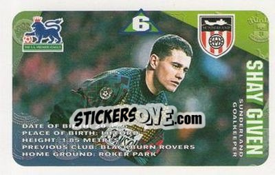 Sticker Shay Given - Squads Premier League 1996-1997 - Subbuteo
